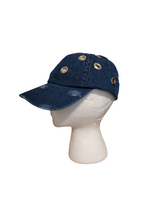 Load image into Gallery viewer, Denim Distressed Grommet Cap
