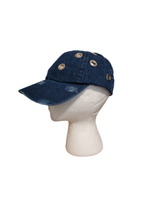 Denim Distressed Grommet Cap