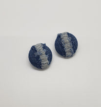 Load image into Gallery viewer, Custom Denim Distressed Earrings
