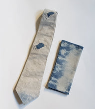 Load image into Gallery viewer, Man of Distinction Denim Distressed Tie and Pocket Square
