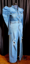 Load image into Gallery viewer, Ayannah Upcycled Denim Jacket
